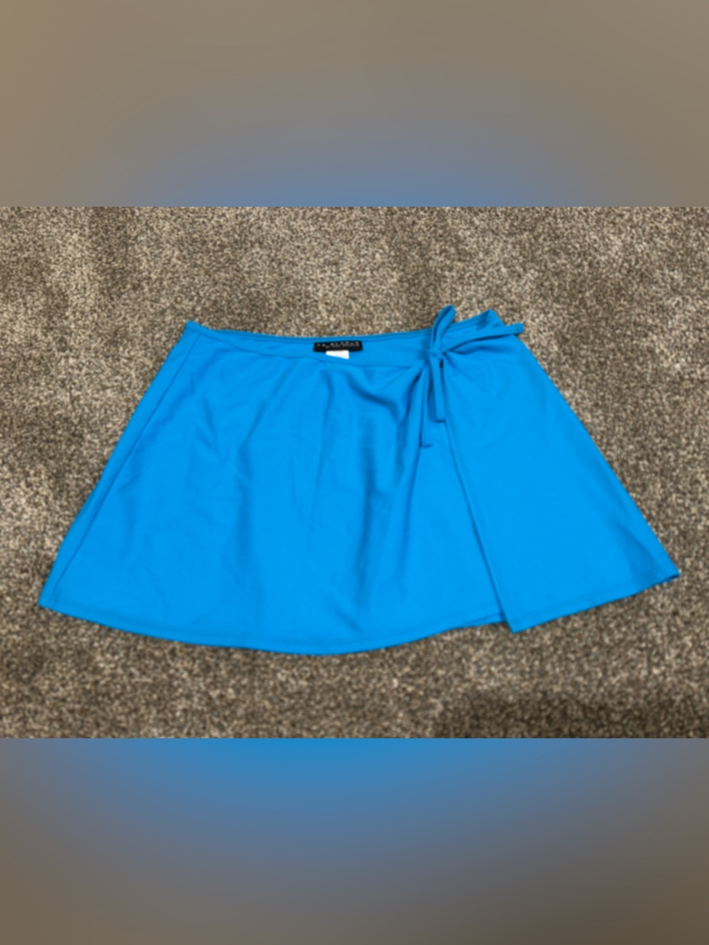 LaBlanca Swim Skirt Coverup Bright Blue Wrap Skirt Size Large Modest